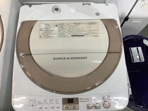 全自動洗濯機　SHARP ES-GE7A-N 7.0kg 2017年製