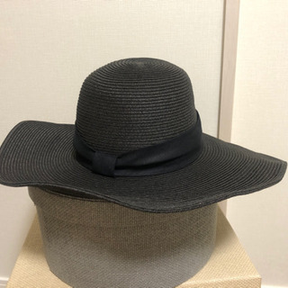 【ネット決済】未使用:黒い麦わら帽子