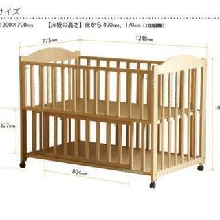 西松屋　木製ベビーベッド 使用感あり Amazon.co.jp: 日本製 「ベビーベッド エリーゼ【B品