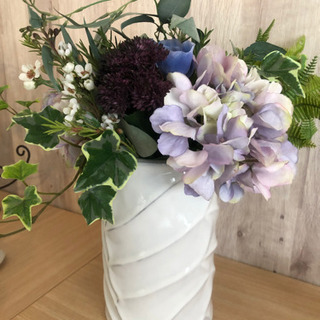 【ネット決済】造花:花瓶付き 紫系