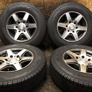 【YOKOHAMA ice GUARD G075 195/80R15 107/105L LT】スタッドレス【Ripresa 15インチ 6J6HPCD139.7+33】2017年製 ハイエース等　(VTC414) クレジットカード QR決済可能