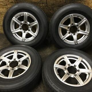 【BS RD-613 STEEL 195/80R15 107/105L LT】夏タイヤ【社外ホイール 15インチ 6J6HPCD139.7+33】200系ハイエース等　(VTJ338) クレジットカード QR決済可能