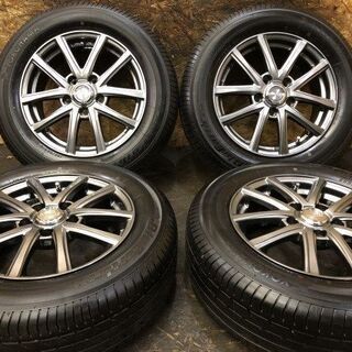 ホイール新品【YOKOHAMA BluEarth E52 195/65R15】夏タイヤ【EUROMAGIC 6J5HPCD114.3+45】バリ溝 バランス調整済 セレナ等　(VTJ340) クレジットカード QR決済可能