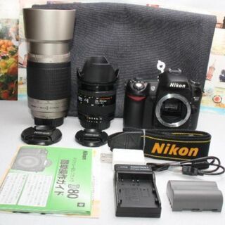 ❤️新品カメラバッグ付き❤️ニコン D80 超望遠 300mm ダブルレンズ❤️