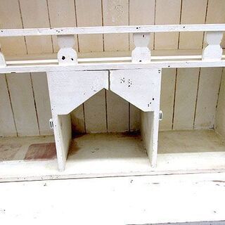 札幌市/清田区　カントリー調 キッチンボード アメリカン カントリー キャビネット ホワイト 食器棚