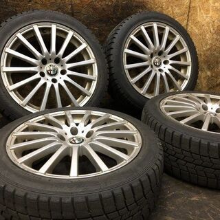 【GOODYEAR ICENAVI 6 225/45R17】スタッドレス【阿部商会 Eurodesign 17インチ 7.5J5HPCD108+41】アルファロメオ等　(VTL436) クレジットカード QR決済可能