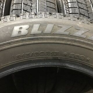 BS BLIZZAK VRX 215/60R17 17インチ スタッドレス 4本 バリ溝 