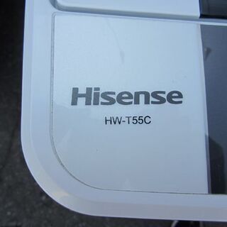 Hisense 5.5kg 洗濯機 2019年製 HW-T55C ハイセンス 全自動洗濯機 白 