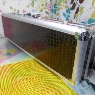 在庫処分15.000円 沖縄三線専用 アルミ縁ハードケース茶と