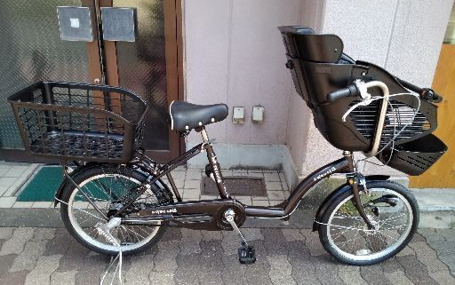 [SAIMOTO]スィートリブ 20型子供乗せ自転車 内装3段/LEDオート/ブラウン