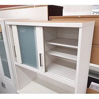 食器棚　キッチンボード　食器棚　電源　白 kagu350_g134019