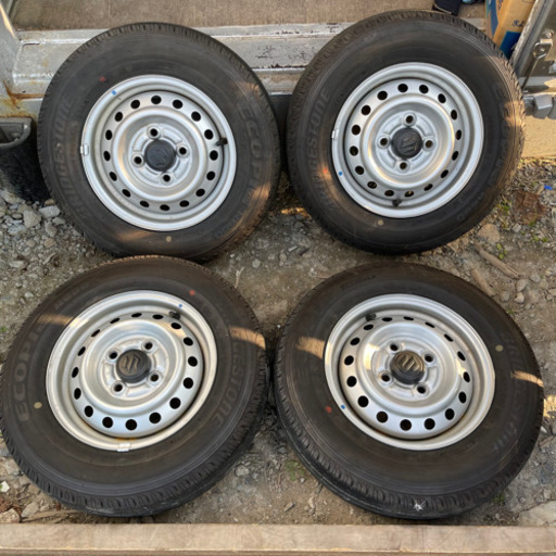 バリ山 ブリジストン 145/80R12 LT 夏タイヤ ホイール付き R680