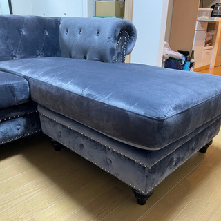 特価ブリティッシュソファ ベロア 美品 L字 SOFA カリモク