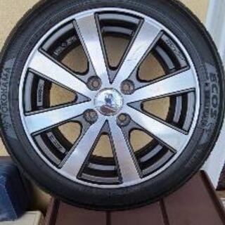 タイヤ、ホイール 165/55/14 72v、14インチ 51/2j+43のタイヤホイール 