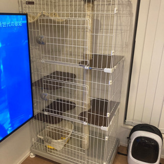 キャットケージ 3段 猫 ペット ケージ 大型 タワー キャットランドケージ ワイド キャスター付き PCLC-903 アイリスオーヤマ