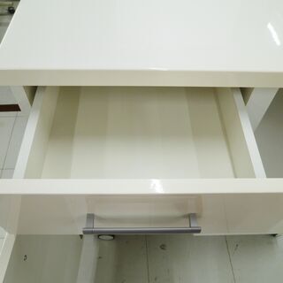 ミドルレンジボード キャスター付き 幅80×奥42×高84.5cm エナメル調