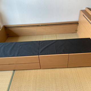 セミダブル ベッドフレーム 照明付き