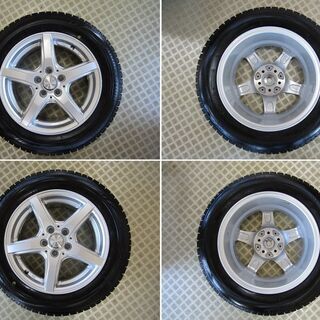 【スタッドレスタイヤ】ブリジストン ブリザック ＶＲＸ　ＶＩＯＬＥＮＴＯアルミホイール付き　１８５／６０Ｒ１５