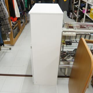 レンジボード 幅75×奥39.5×高118cm ホワイト 食器棚 キッチン収納 収納