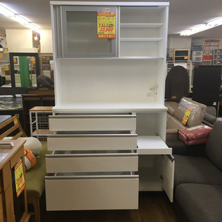 S144 NITORI キッチンボード、食器棚、幅119cm 美品