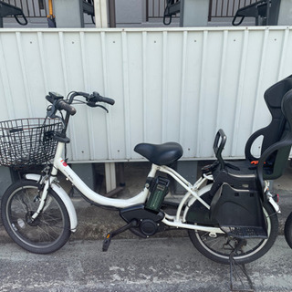 【ネット決済】電動自転車　子供乗せ　YAMAHA パスバビー　白