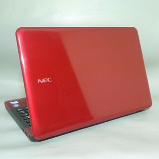 即使用可 赤色 ノートパソコン Windows10 中古動作良品 15.6型 NEC PC