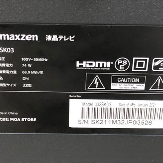 愛品館江戸川店】「保証有り」maxzenマクスゼン J32SK03 32型液晶