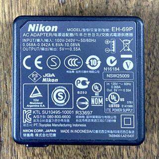 超美品★NIKON ACアダプター EH-69P : USBケー...