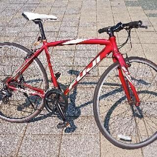 自転車 赤 クロスバイク FUJI SPARROW サイズM