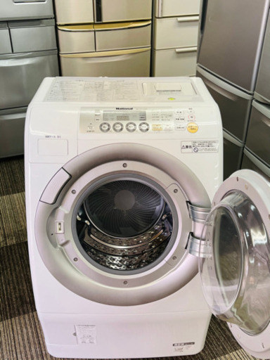 ♻️‼️ナショナル ドラム式洗濯9kg/乾燥6kg⭐️洗濯乾燥機 ｢ヒートポンプななめドラム｣ＮＡ－ＶＲ１２００Ｒ