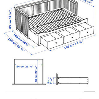 美品　8月1日まで！IKEA ベッド　ヘムネス　マットレス付き