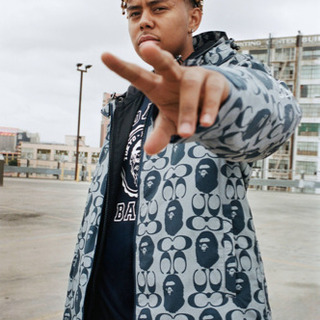 アベイシングエイプ BAPE × COACH コラボウインドブレーカー Lサイズ