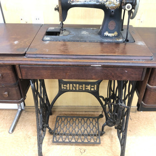 😚SINGER 😚おしゃれなミシンとミシン台セット 網目 鉄脚