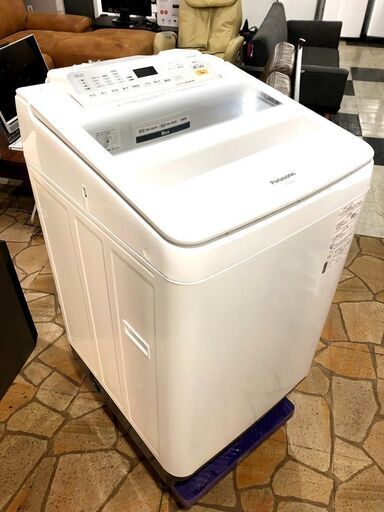 札幌近郊　送料無料　Panasonic パナソニック 全自動電気 洗濯機 NA-FA80H6-W 大容量 8kg 2018年製 説明書付