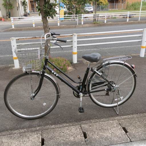 6段階変速ギア付き自転車✨タケダ✨27インチ　黒色✨鍵あり✨中古品✨防犯登録できます
