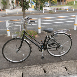 6段階変速ギア付き自転車✨タケダ✨27インチ　黒色✨鍵あり✨中古...