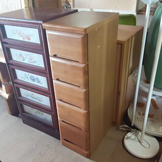 木製 スリムチェスト 5段 収納棚 衣類小物 タンス　/DJ-0...