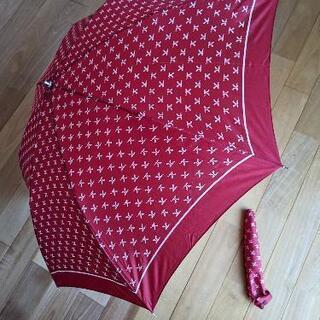 美品　折りたたみ傘　赤