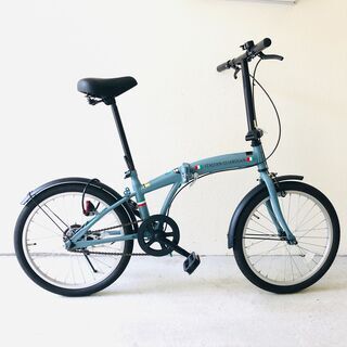 【3月購入】折りたたみ自転車 グレーブルー