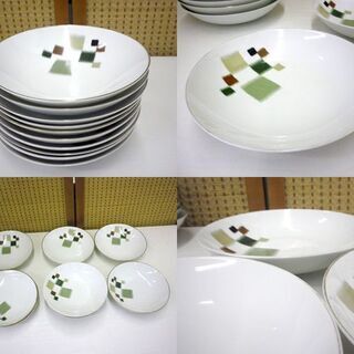 Noritake オールドノリタケ 和柄 市松柄 楕円皿 深皿 お皿 醤油さし