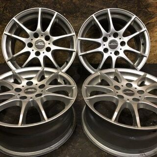 A-TECH SCHNEIDER エーテック シュナイダー 社外ホイール 16インチ 4本 6.5J5HPCD114.3+42 リーフ プリウスα等　(VHA292) クレジットカード QR決済可能
