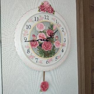 【ネット決済】エレガント薔薇の壁掛け時計