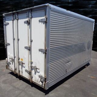 トラックコンテナ 箱 2ｔ 3200x1860x1930 アルミバン 保冷 冷凍冷蔵 倉庫 物置 ガレージ 愛媛より