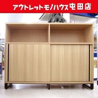 組立済未使用 メティオ 木製キャビネット 書庫 3段 オープン+...