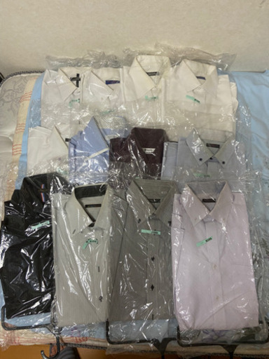 ワイシャツ　メンズシャツ　白シャツ　柄シャツ　１２着　まとめ売り