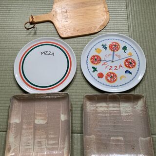木製ピザピール＆ピザ用大皿（＋おまけ）