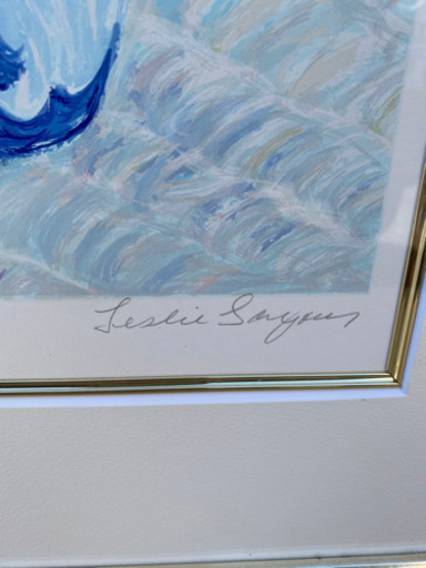 絵画 レスリーセイヤー 【花のある風景】直筆サイン 大型作品 絵画 レスリーセイヤー 【花のある風景】直筆サイン 大型作品