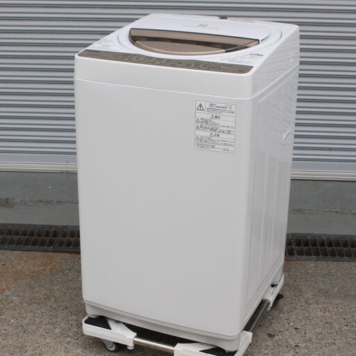 T545) TOSHIBA 東芝 AW-6G8 全自動洗濯機 2019年製 6kg 6.0kg ZABOON 縦型洗濯機 簡易乾燥機能付 家電