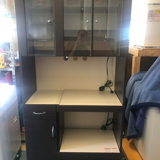 リサイクルサービス八光 田上店 配達・設置OK】ダークブラウン ガラス 