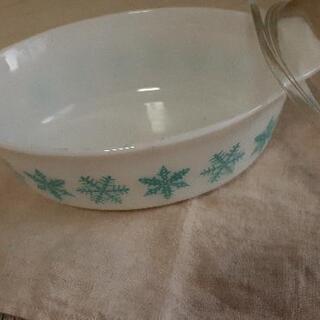 【ビンテージ】オールドパイレックス　オーバルキャセロール